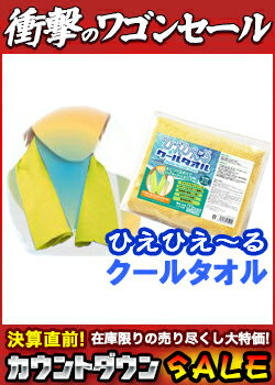 【衝撃のタイムセール】特報!なんと!あの【ひんやりタオル】ひえひえ〜るZIP クールタオル M(66×10cm ※持ち運びに便利なZIP袋つき カラー:イエロー) が〜ワゴンセール特価☆(ご購入数制限あり)※パッケージに若干の傷みアリ【RCP】【02P03Sep16】