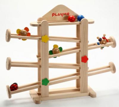 プレイミー　フラワーガーデン　知育玩具　木のおもちゃ　スロープ　出産祝い