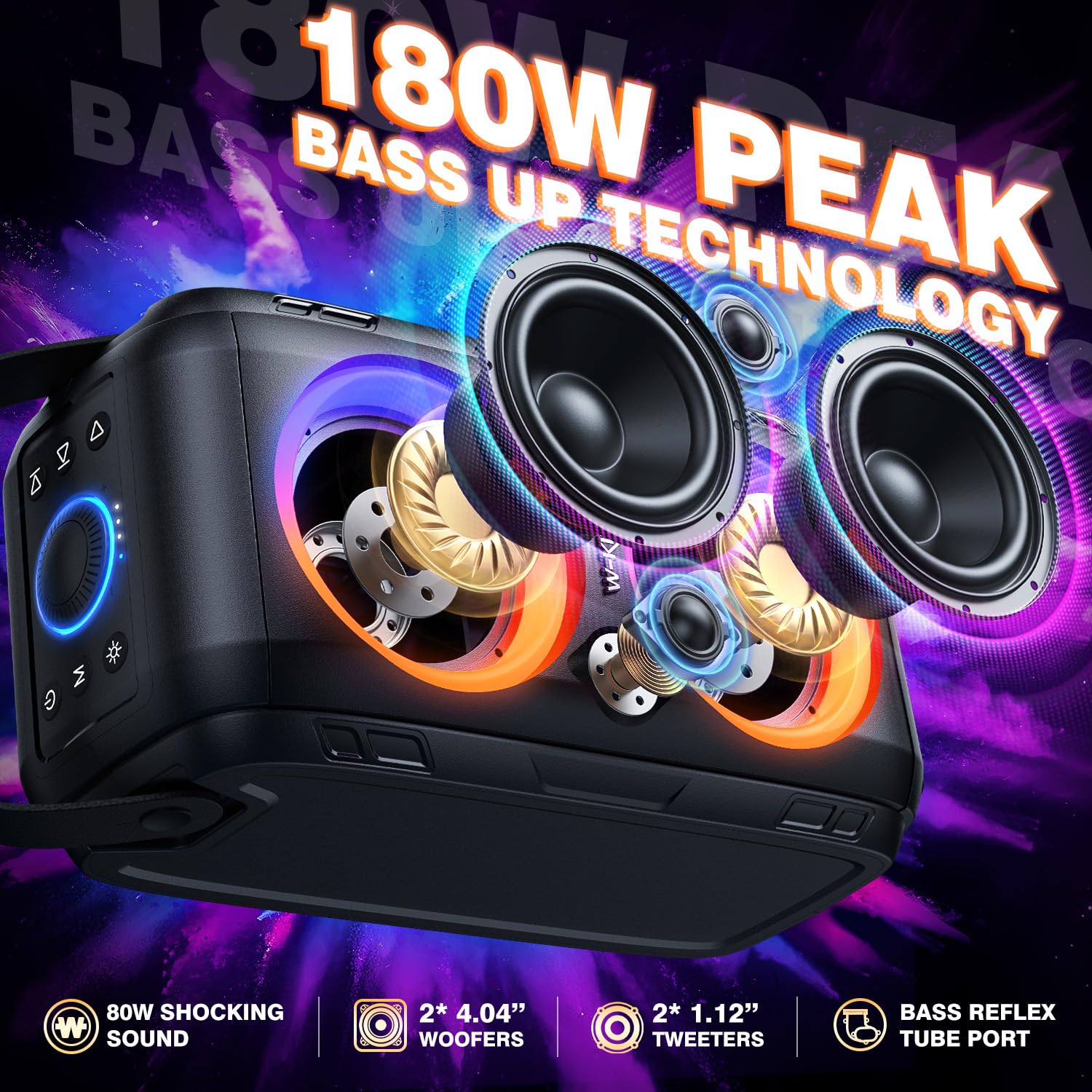 W-KING 80W Bluetoothスピー...の紹介画像2