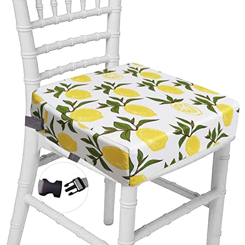 食事 クッション こども取り外し可能 座布団 椅子用 ダイニング チェアクッションキッズ用 ウォッシャブル 厚い チェア シート パッド マット (レモンイェロー)