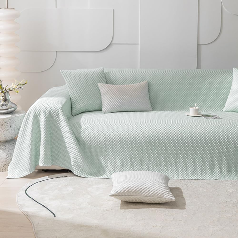 JEMAジェマ ソファーカバー マルチカバー 接触冷感 ソファーシーツ ひんやり 夏用ブランケット 長方形 大判 1人掛け 北欧風 おしゃれ 犬猫用 防止 無地 柔らかい 汚れ防止 多機能 防塵カバー テーブルクロス テーブルカバー マルチクロス シンプル