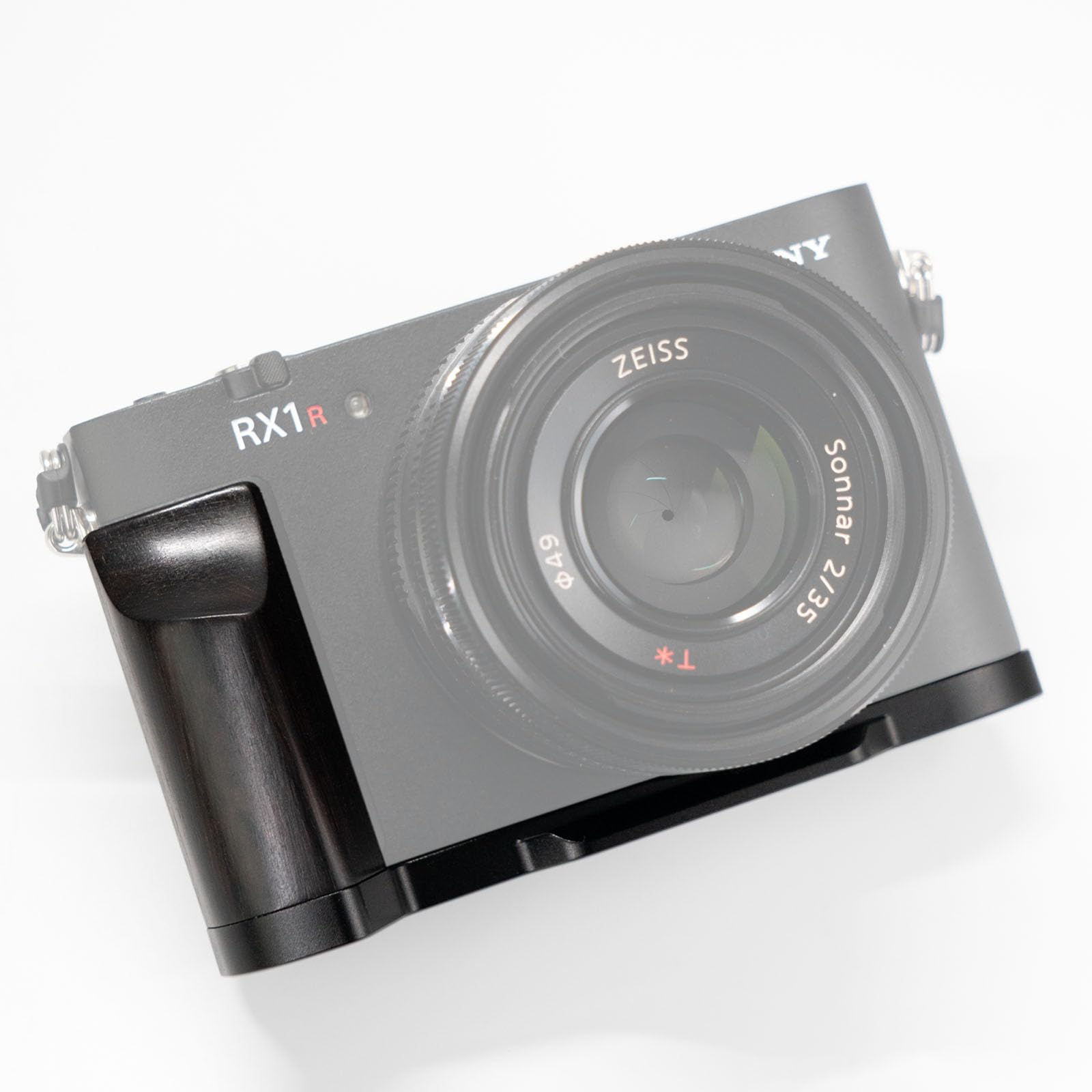 Iborrys 高級レトロ実木 カメラグリップ 、対応 Sony ソニー DSC-RX1RM3 RX1R III カメラ 、 専用 L型クイックリリース プレート 職人手作り プレミアム天然 木製ハンドル (紫光黒檀黒板)
