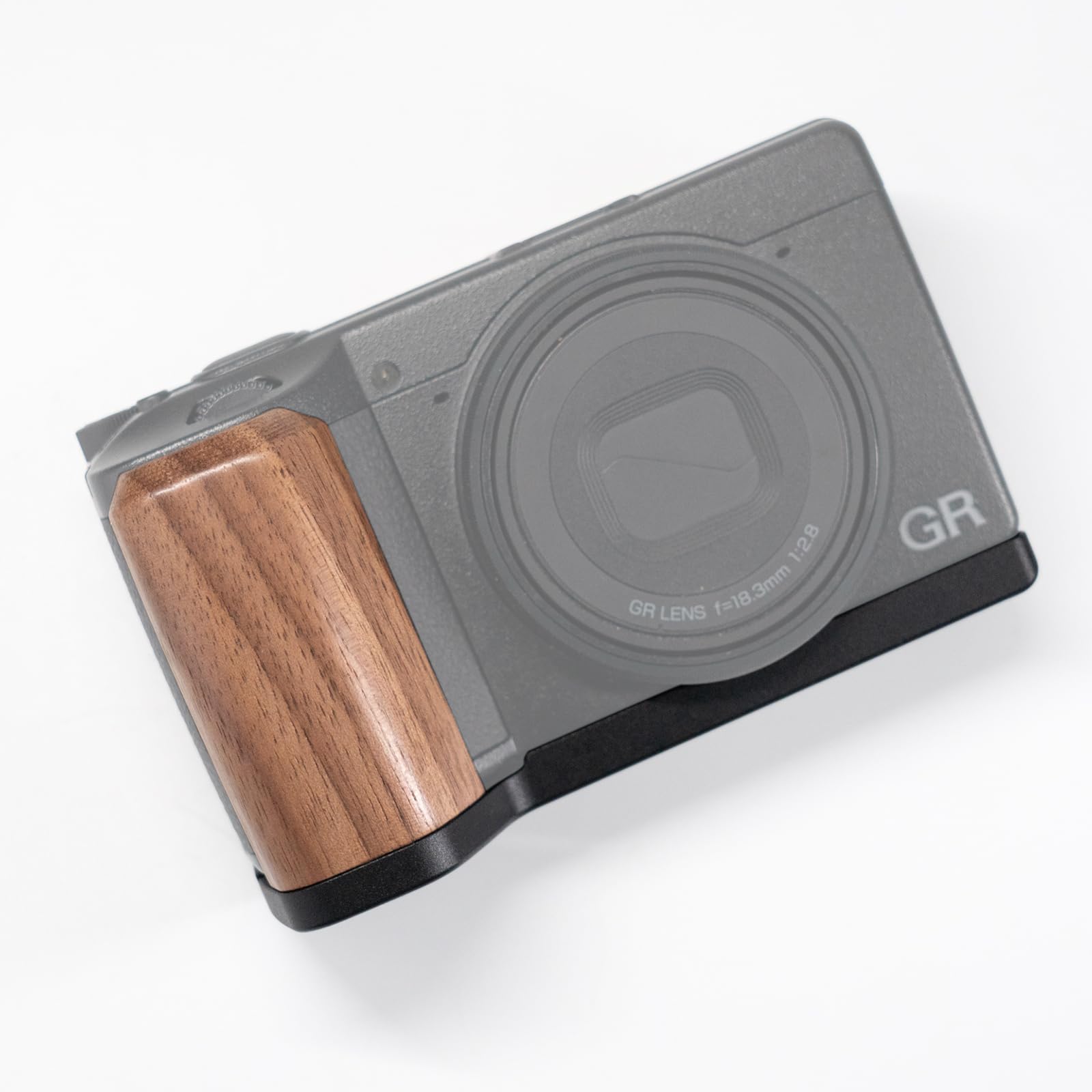 Rakuten - Iborrys 高級実木 カメラグリップ 、対応 Ricoh リコー GR IV GR4 カメラ 、 専用 L型クイックリリース プレート 職人手作り プレミアムレトロ天然 木製ハンドル (クルミ黒板)