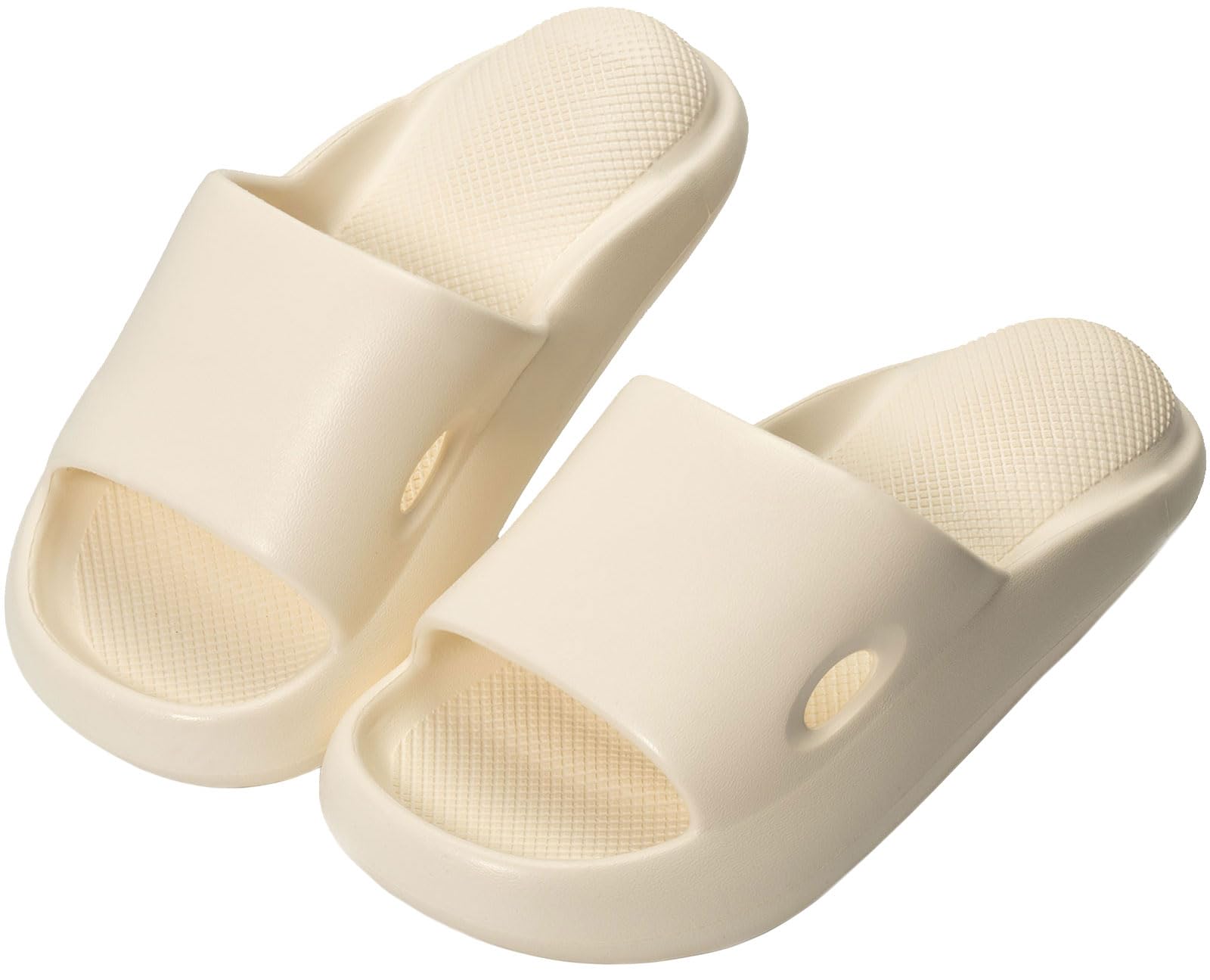 [Alvisto] 理学療法士推奨 スリッパ 室内 サンダル メンズ レディース エアースリッパ 疲れない ルームシューズ 厚底スリッパ 洗える オフィス 室内用 EVA 静音 防滑 抗菌防臭 アイボリー 26.0-27.0cm