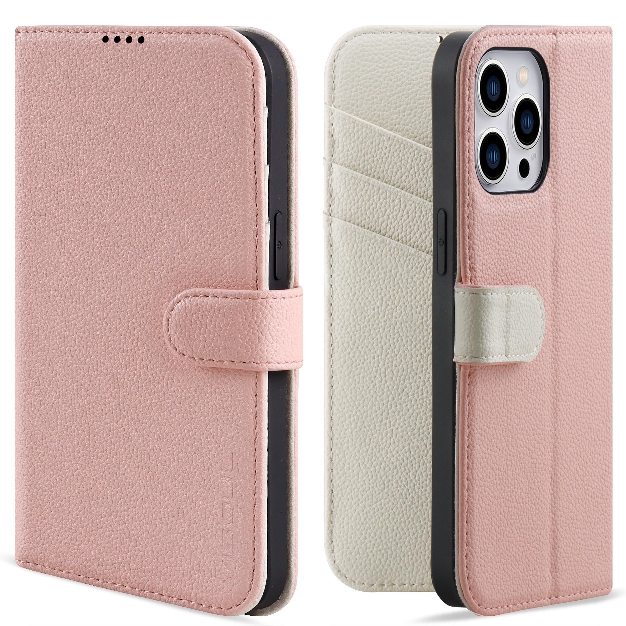 VISOUL iPhone15 Pro ケース 手帳型 本革 スマホケース アイフォン15 Pro手帳ケース レザー カード収納 携帯ケース 全面保護 柔軟なT...