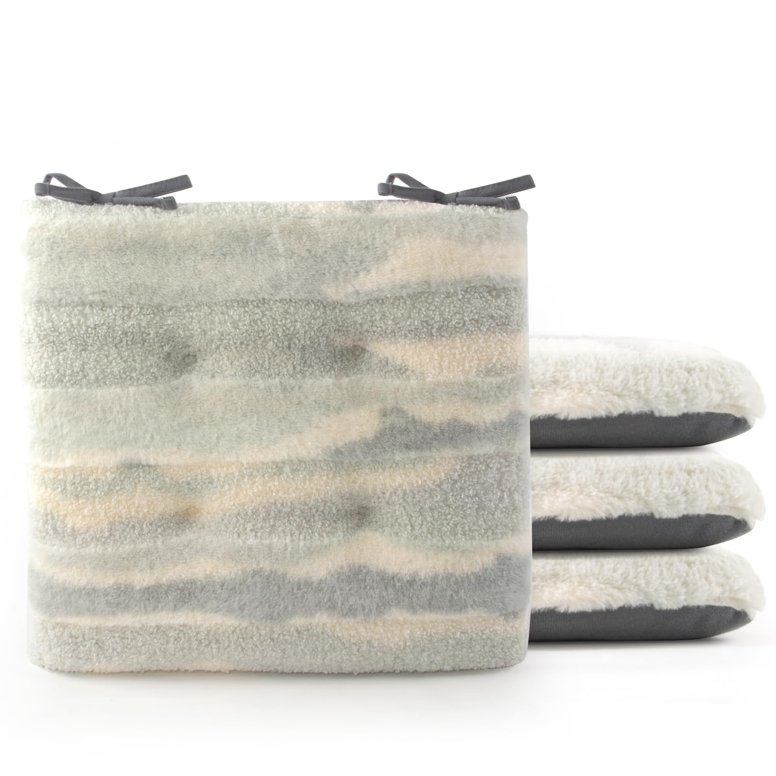 JEMA ジェマ 椅子用クッション 4枚セット チェアパッド シートクッション ダイニング用 座布団 チェア..