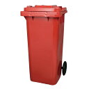 ダルトン(Dulton) プラスチック トラッシュカン 120L レッド ゴミ箱のマスターピース ふた付き 大型 屋外 高さ940mm 幅465mm 奥行560mm PT120RD