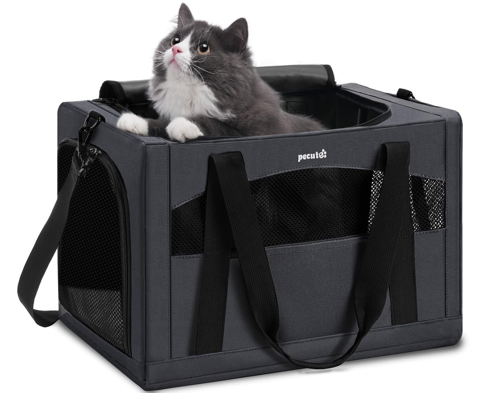 Pecute ペットキャリー 猫キャリー バッグ 手提げ 猫 キャリー ショルダー 猫 きゃりーバッグ 猫 ウサ..