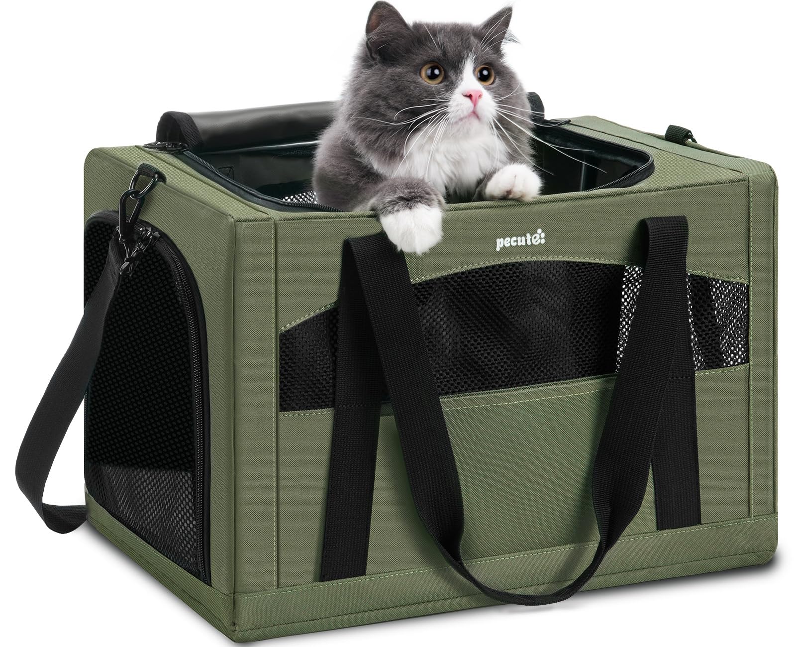 Pecute ペットキャリー 猫キャリー バッグ 手提げ 猫 キャリー ショルダー 猫 きゃりーバッグ 猫 ウサ..