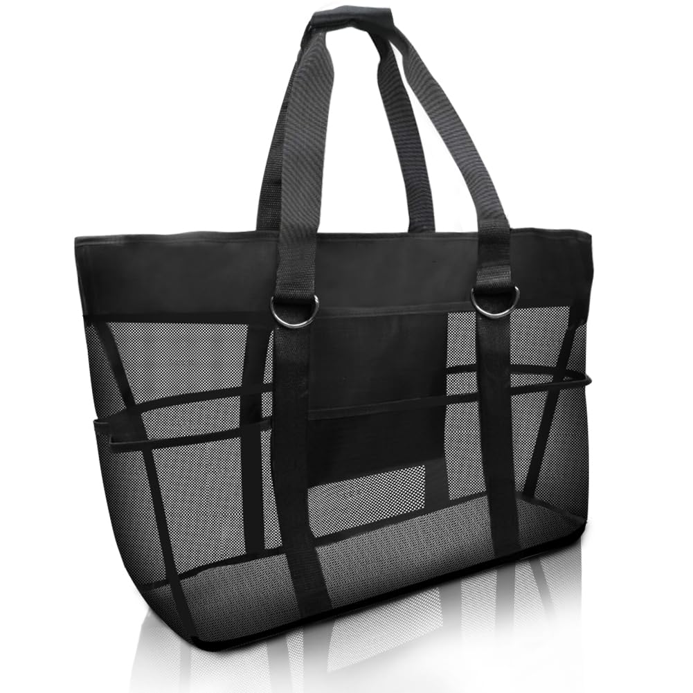 CANPEKI ビーチバッグ プールバッグ 軽量 大容量 メッシュバッグ ビーチ/水泳/ジム/スパ/温泉/旅行 収..