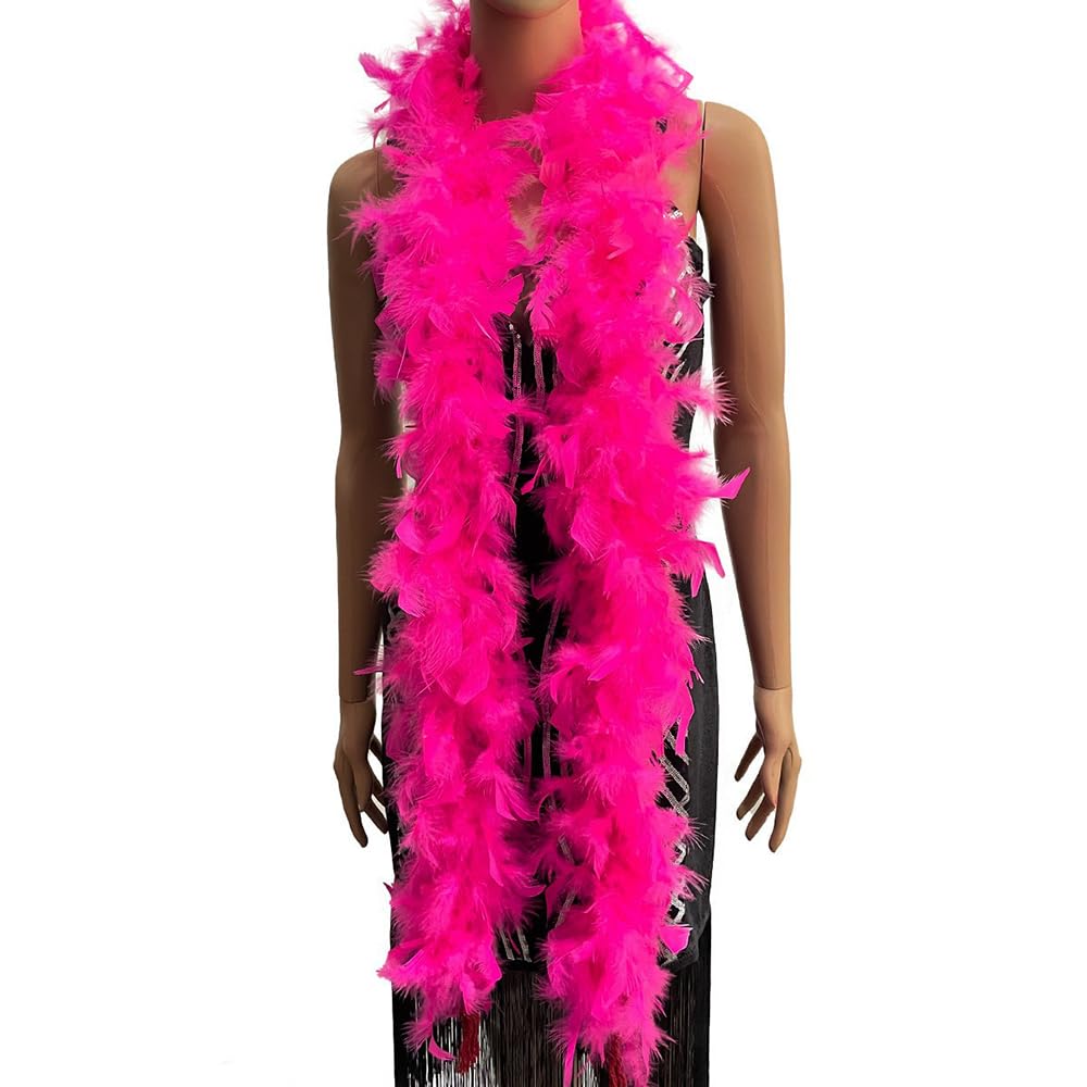 [LOYELEY] マラボー 羽根 羽根装飾 羽シャワー ステージ衣装 ストール フェザー ショール ファッション パーティー 披露宴 演出 誕生日 ウェディング 結婚式 イベント DIY装飾小物 工芸品 手芸材料 (バラ色)