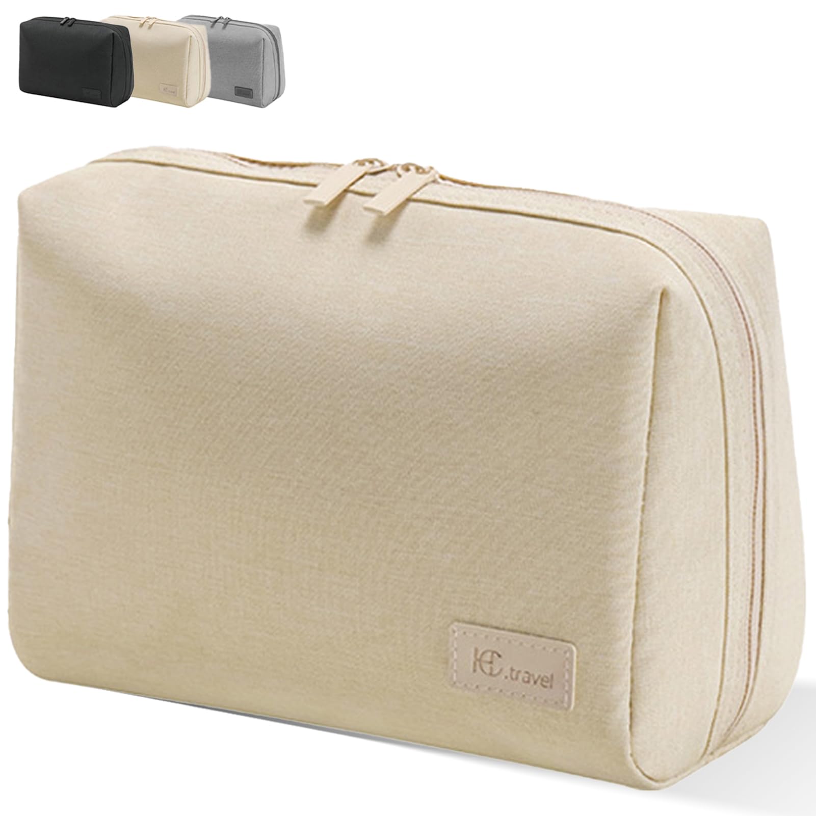 Caizqbry 化粧ポーチ メイクポーチ 大容量 黒 可愛い 小物入れ ポーチ 自立 旅行用ポーチ コスメポーチ コンパクト 持ち運び 旅行 収納 おしゃれ ...