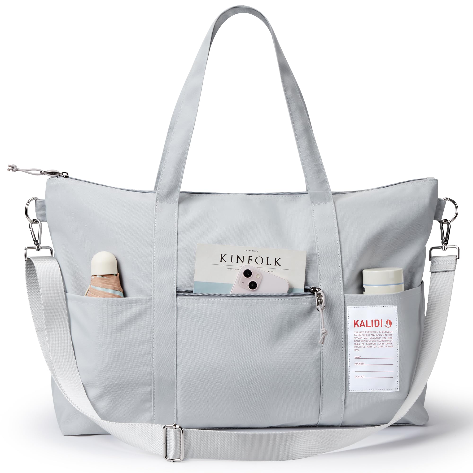 KALIDI FANCY FOREST ボストンバッグ 折りたたみ 旅行バッグ 3WAY ダッフルバッグ トラベルバッグ 35L大容量 軽量 無地 大きめ ボストンバック トートバッグ ショルダーバッグ メンズ レディース 2泊3日 出張 合宿 スポーツ