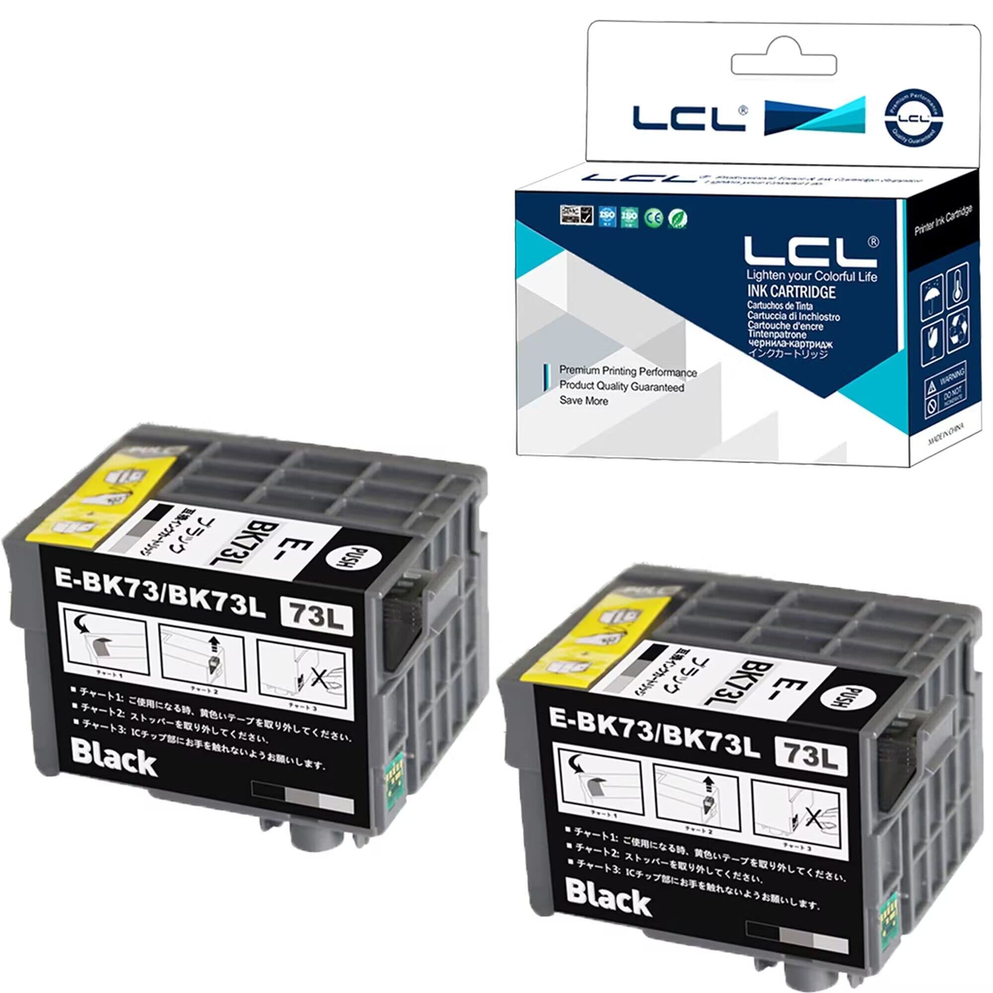 LCL エプソン用 ICBK73L（2パック ブラ�