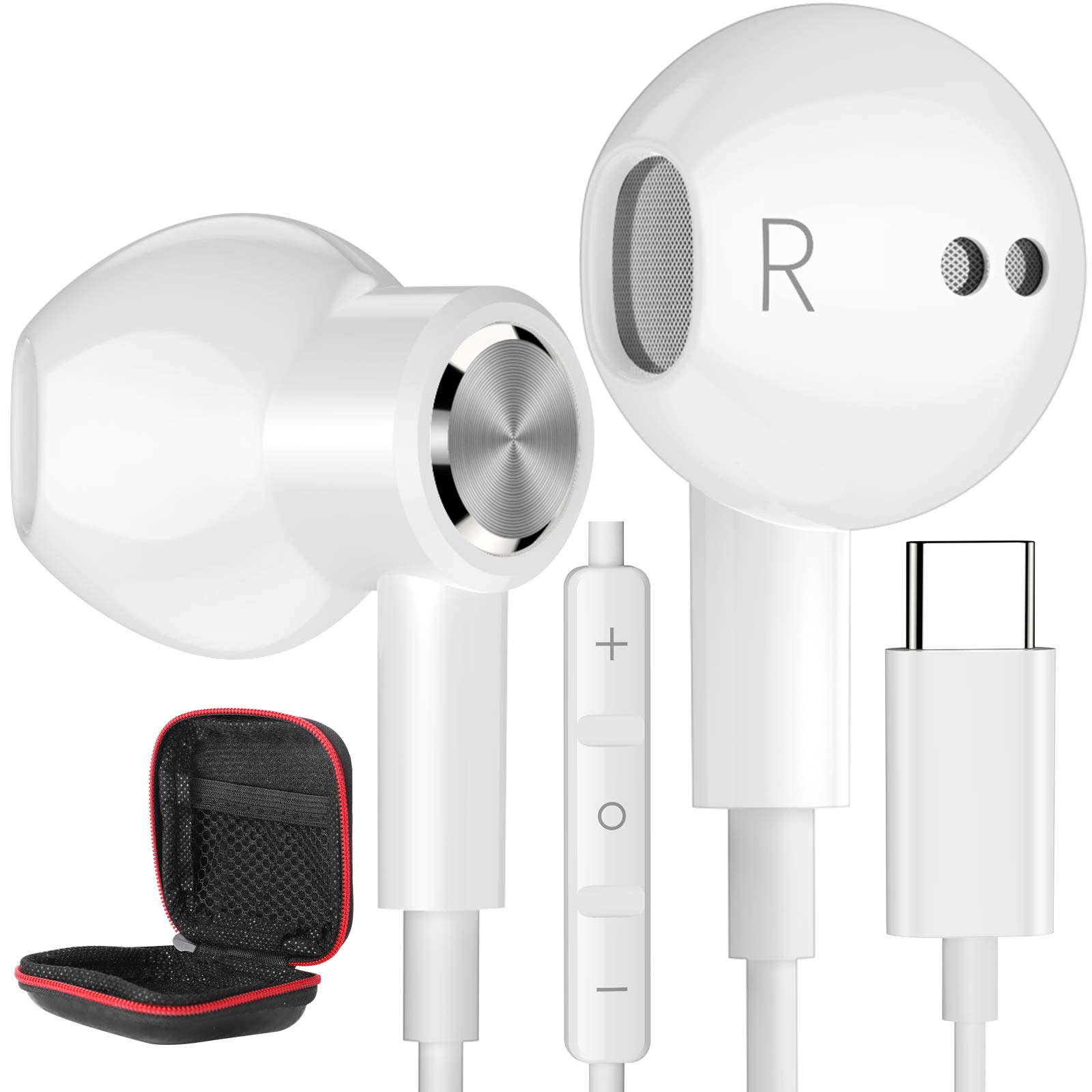 タイプ c イヤホン 有線 USB Type C イヤフォン 磁気設計 対応iPhone16 15 Pro max plus/iPad Pro Air 4 5/iPad mini 6/第10世代/Galaxy/Google Pixel 8a Pro 7a/