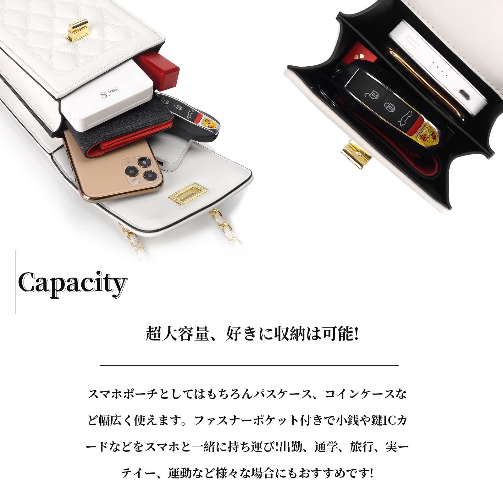 Rakuten - [RAKEE] ショルダーバッグ レディース スマホポーチ 斜めがけ 携帯ポーチ お財布ポシェット がま口バッグ おしゃれ
