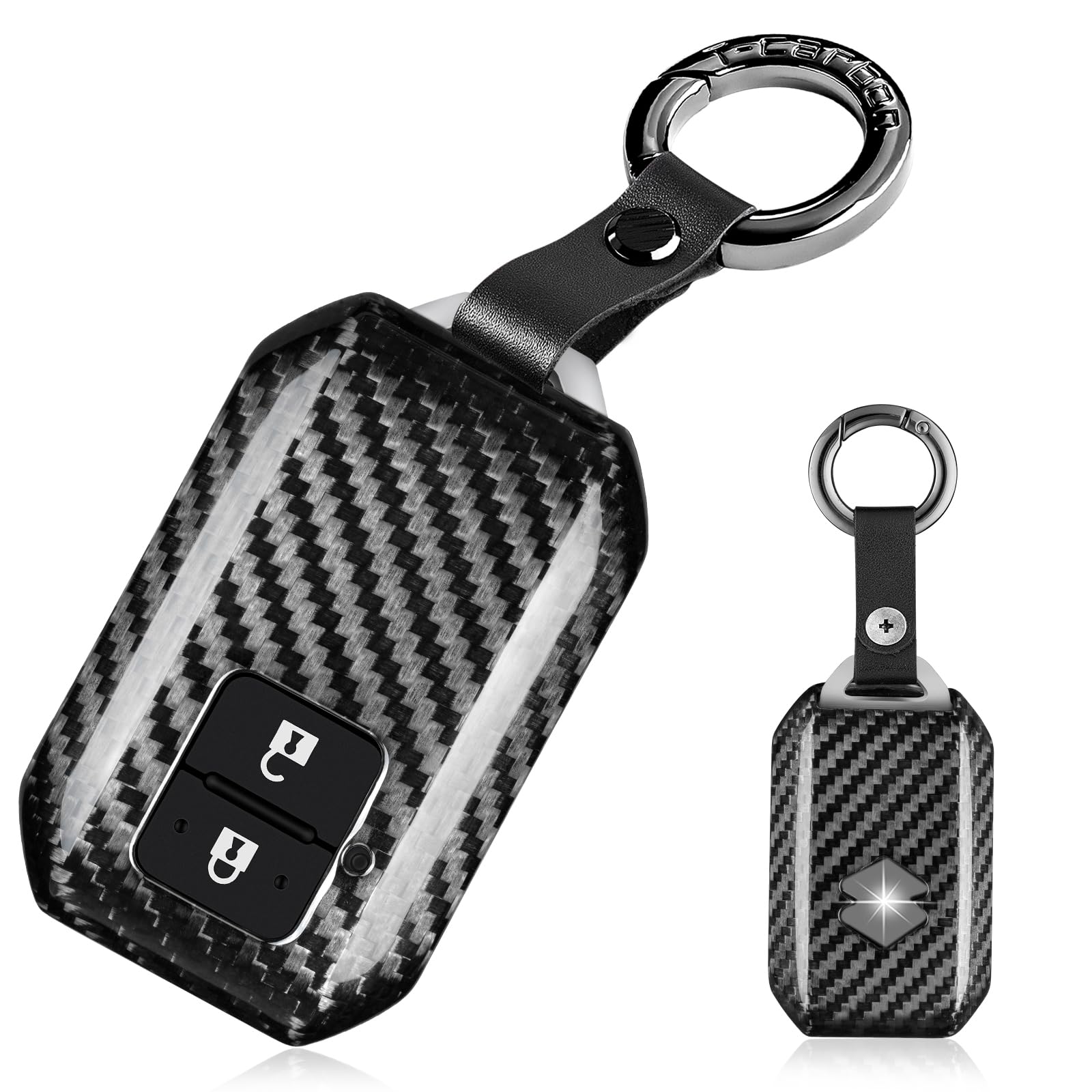 [T-carbon] スズキ新型 ジムニー キーケース キーカバー リアルカーボン製 ワゴンR ワゴンRスティング..