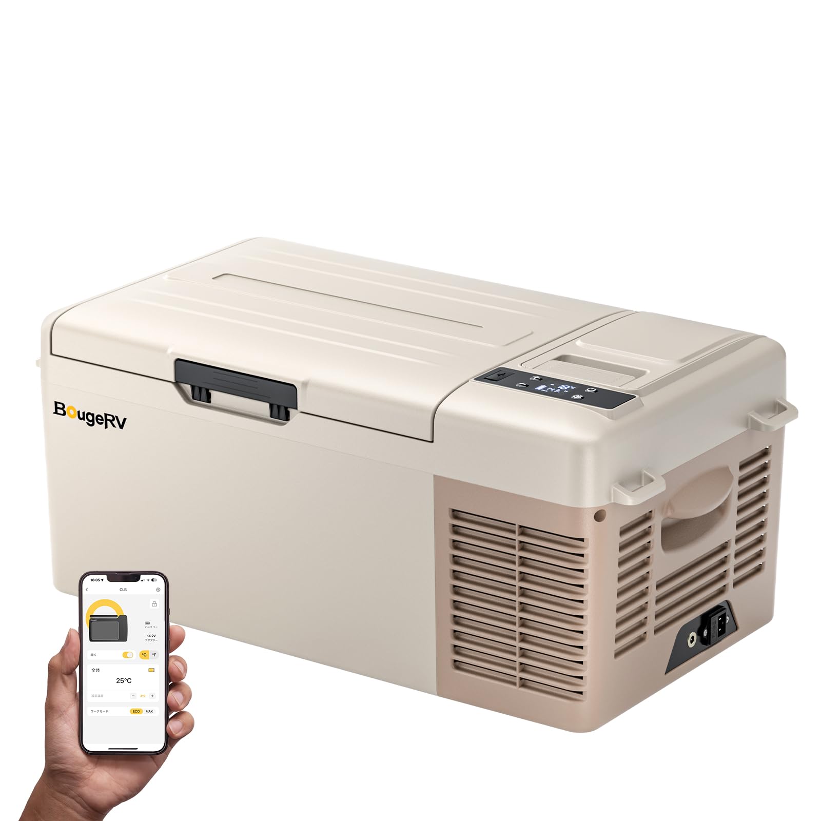 【173Whバッテリー内蔵可能&アプリ対応】BougeRV ポータブル冷蔵庫 車載冷蔵冷凍庫 小型れいぞうこ 15L..