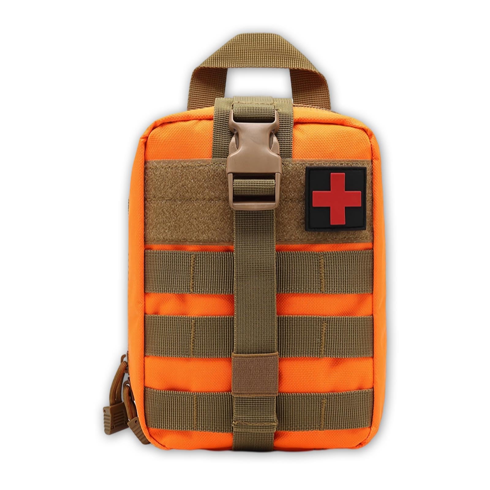 HiLiBoom メディカルポーチ 収納ポーチ 救急ポーチ 防水 軽量 収納 応急処置 旅行登山 アウトドア キャンプ 防災 救急用 オレンジ