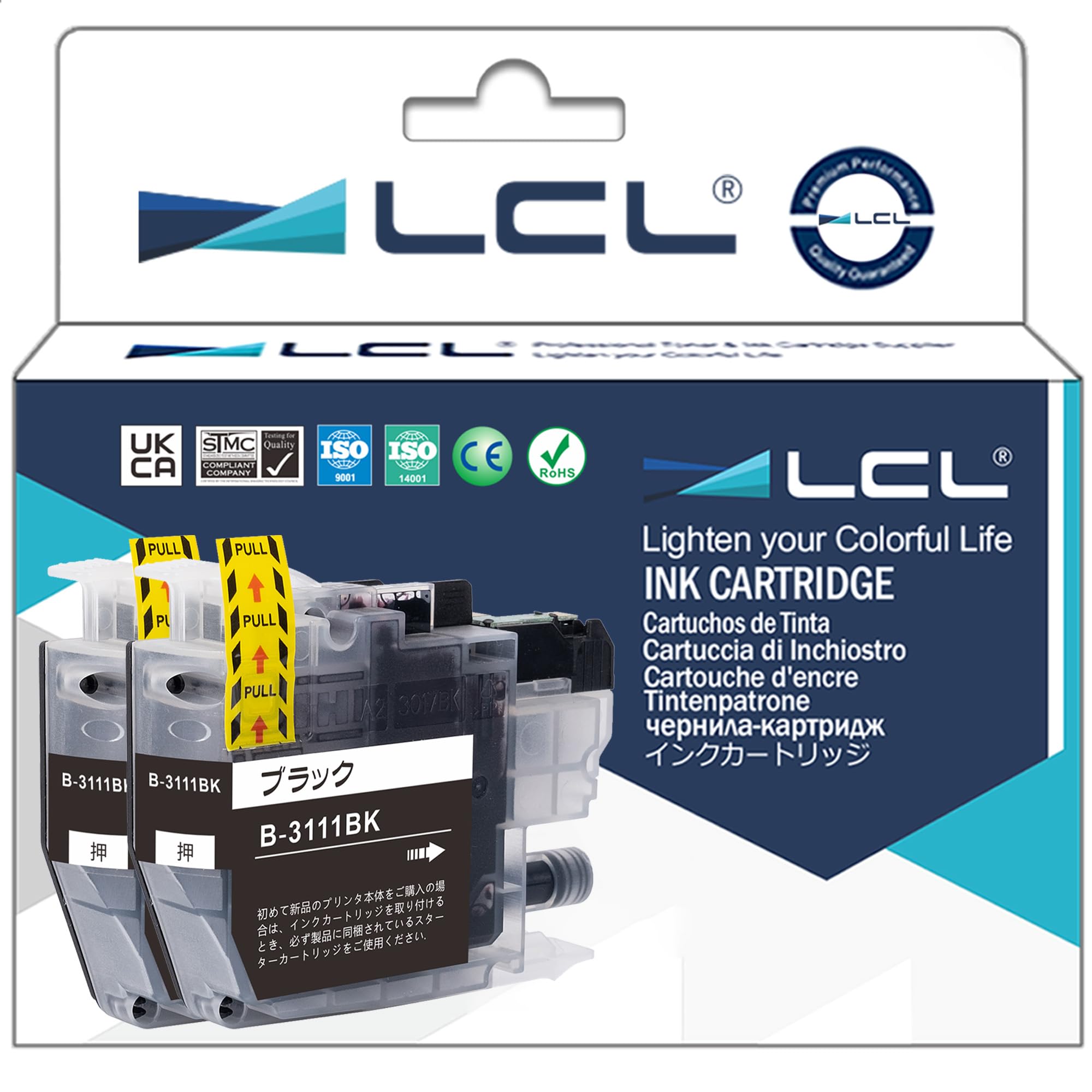 Rakuten - LCL Brother用 ブラザー用 LC3111 LC3111BK 互換インクカートリッジ （2パック ブラック）対応機種：DCP-J572N/J577N/J582N/J587N/J972N/J973N-W/B/J978N-W/B/J982N-W/B/J