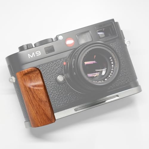 乐天商城 - Iborrys 高級レトロ実木 カメラグリップ 、対応 Leica ライカ M9 M8 M8.2 M Monochrom M-E カメラ 、 専用 L型クイックリリース プレート 職人手作り プレミアム天然 木製ハンドル (砂漠鉄木銀板)