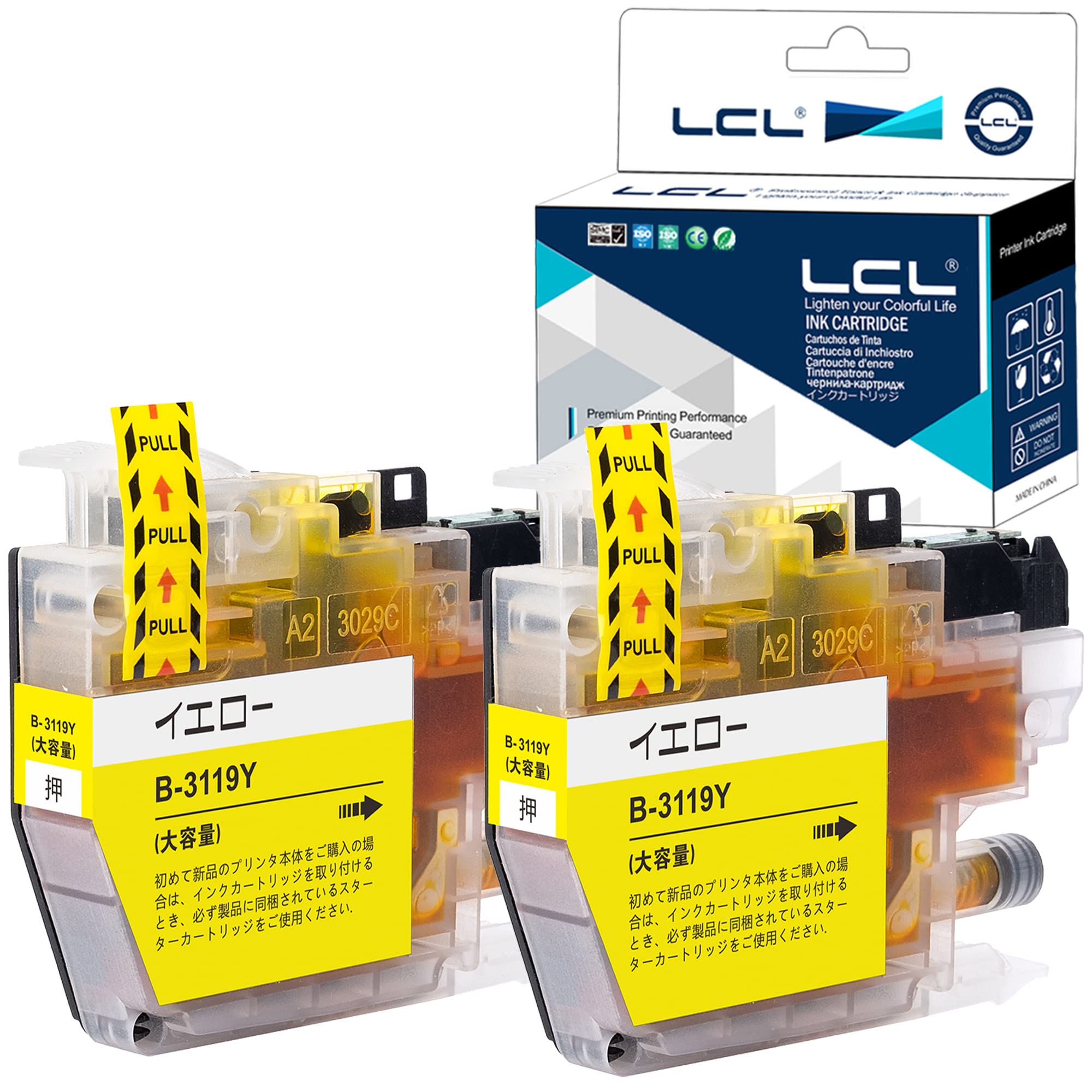 LCL Brother用 ブラザー用 LC3119 LC3119Y （2パック イエロー） 増量 互換インクカートリッジ 対応機..