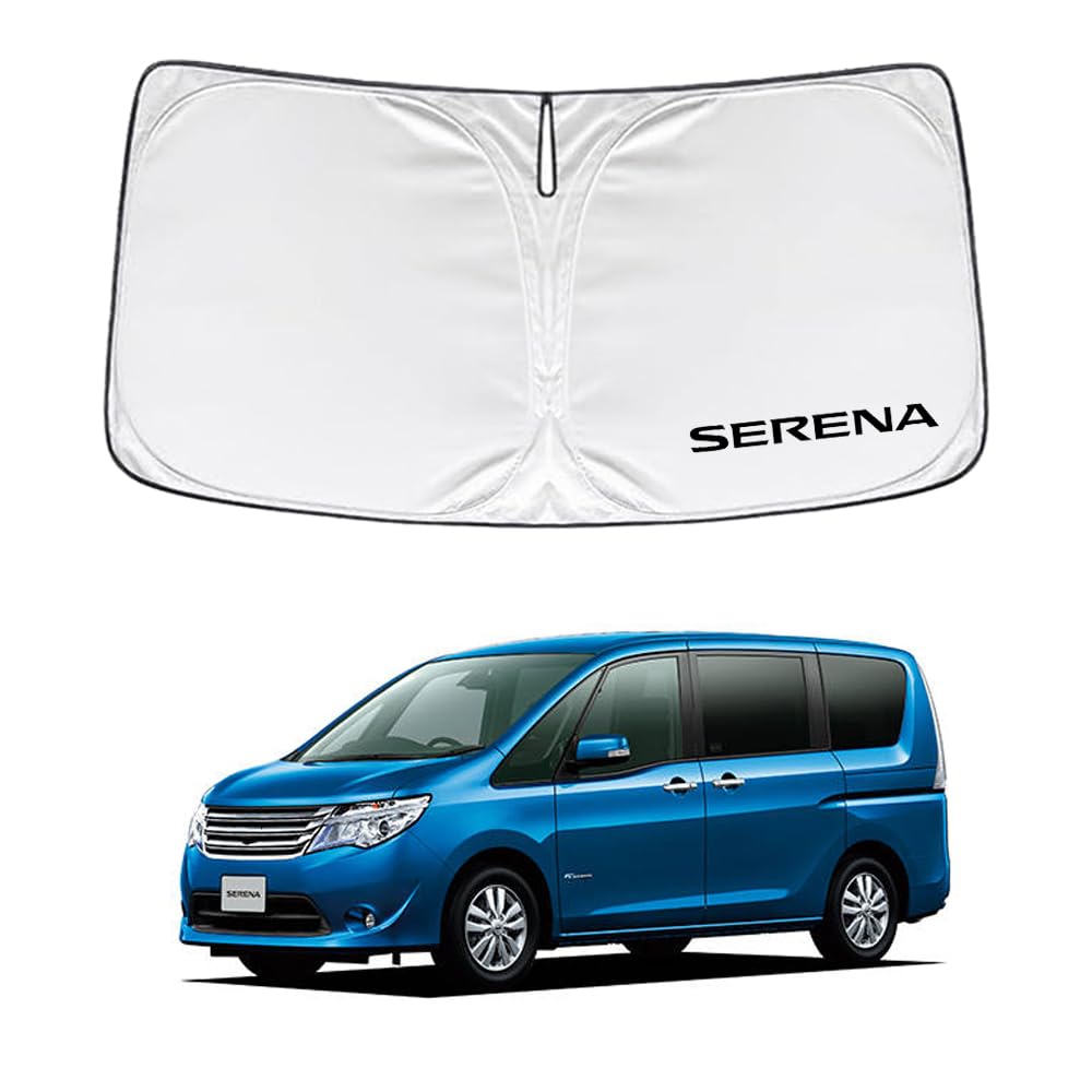 SAWAKAKI 日産 セレナ C26系 専用設計 サンシェード フロントガラス用 ロゴ付き 日焼け防止 断熱 UVカ..