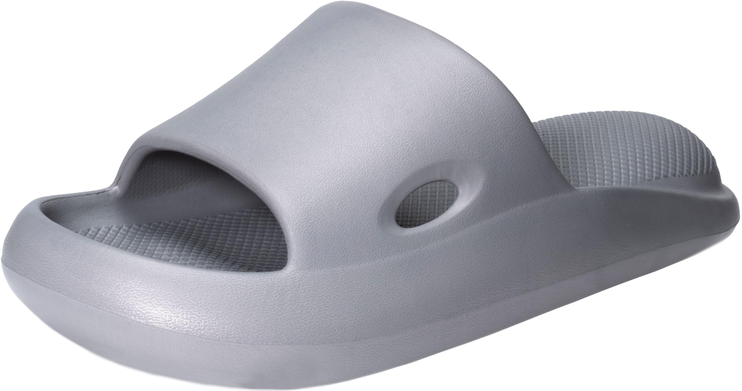 [Alvisto] 理学療法士推奨 スリッパ 室内 サンダル 4cm超厚底 エアースリッパ ルームシューズ レディース メンズ ベランダ バス トイレ 超軽量 静音防滑 柔らか 抗菌防臭 EVA air slippers 銀灰 23.5-24.5cm