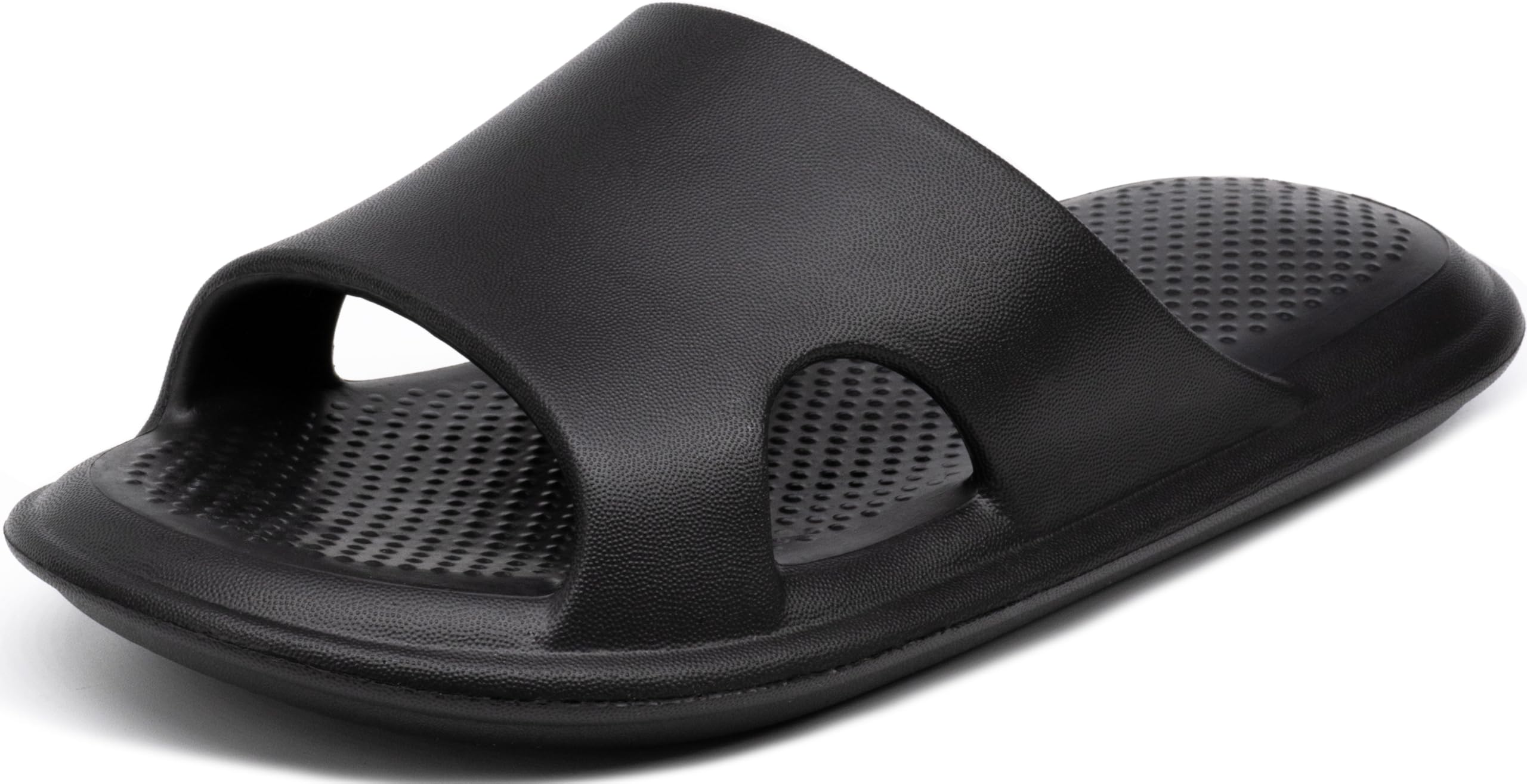 [Alvisto] 超軽量 スリッパ 室内 サンダル ルームシューズ 夏用 蒸れない 速乾 防滑 クッションソール シャワーサンダル メンズ レディース お風呂・リラックス用 静音 抗菌防臭 大きいサイズ ブラック 24.5-25.0cm