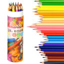 Marco 色鉛筆 油性 24色 塗り絵 芯2.9mm 折れにくい 色鮮やかで手触りが滑らか 発色の良い色えんぴつセット 六角軸 木製 油性いろえんぴつ 学生 、大人、子供、初心者向け絵画セット 携帯に便利(24色 紙筒入り)