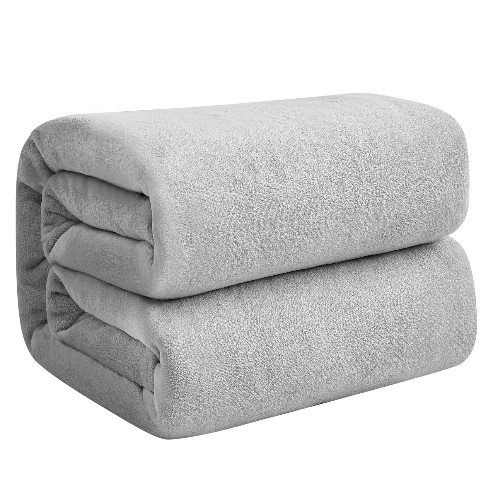 Hansleep 毛布 シングル 夏用 ブランケット 100x140cm アイスグレー マイクロファイバー 柔らかく肌触り フランネル 洗える 静電防止 四季適用 (100x140,アイスグレー)