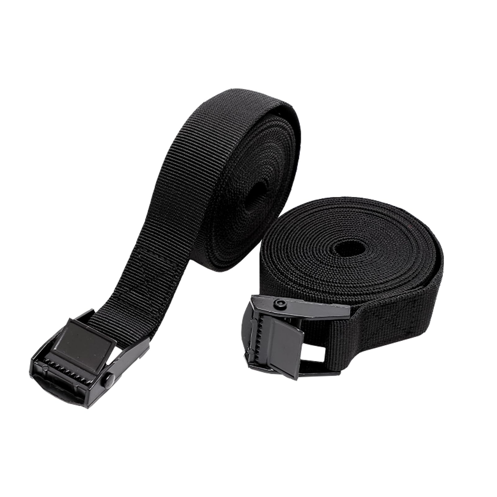 Donext ラッシングベルト 荷締めベルト 荷締め 多用途 タイダウンベルト 結束バンド 締付 梱包 積載 荷台 荷崩れ防止 荷締機 Lashing Strap 地震対策グッズ 運搬用 (1# ブラック - 2本, 2m)