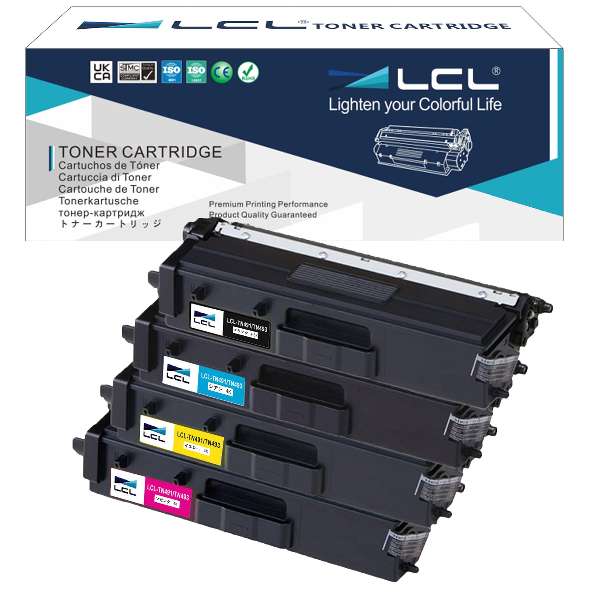 LCL Brother�� �֥饶���� TN-491 TN-493 ������ �ߴ��ȥʡ������ȥ�å� (4�����å� �֥�å� ������ �ޥ��� �������� ) �б����MFC-L8610CDW MFC-L9570CDW HL-L8360CDW HL-L9310