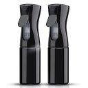 スプレーボトル Uervoton アルコール対応 霧吹き 連続噴射 200ml 2個セット 極細かい霧 ミスト 観葉植物用 園芸 除菌消毒用 爬虫類 清掃用 美容室用 アイロン 家用 ペット用 おしゃれ ブラック