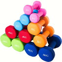 MOJEER ダンベル【2個セット1kg 2kg 3kg 4kg 5kg 6kg 8kg10kg】【 選べる8色】 筋トレ ダイエット 鉄アレイ ソフトコーティング YT (黄緑,2kg×2)
