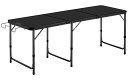 DesertFox キャンプテーブル アウトドア テーブル 折りたたみ 120/180CM 3段階高さ調整可能 ピクニック レジャー キャンプ用 折畳み コンパクト 収納 簡単組立 LJZJ (墨色,Large)
