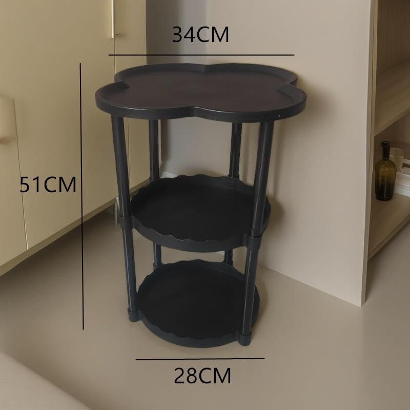 DEILALY �����ɥơ��֥� 3�� �ʥ��ȥơ��֥� �֥�å� 35cm��51cm