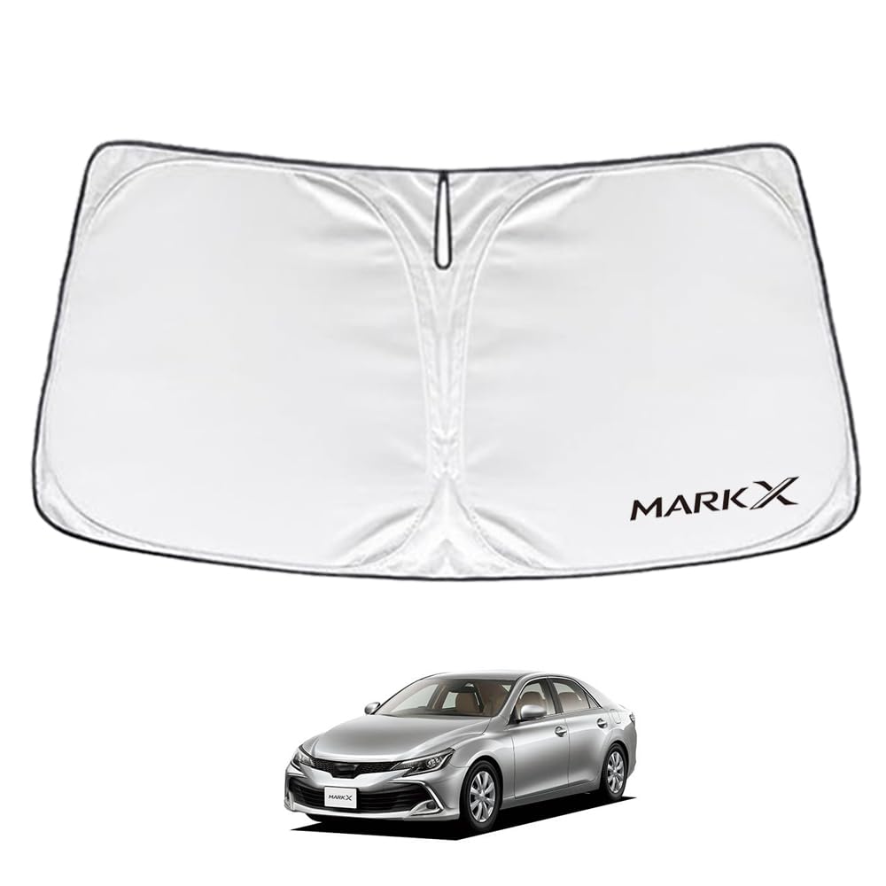SAWAKAKI トヨタ マークX 130系 専用設計 サンシェード フロントガラス用 ロゴ付き 日焼け防止 断熱 UV..