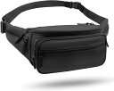 SUNOGE ウエストバッグ ボディバッグ ウエストポーチ ヒップバッグ バイク ランニング メンズ 多機能 軽量 撥水 ポーチ iPhone 7 Plus/6S Plus/デジカメ/ペット ボトル等 6ポケット スポーツ アウトドア 釣り 旅行 ランニン