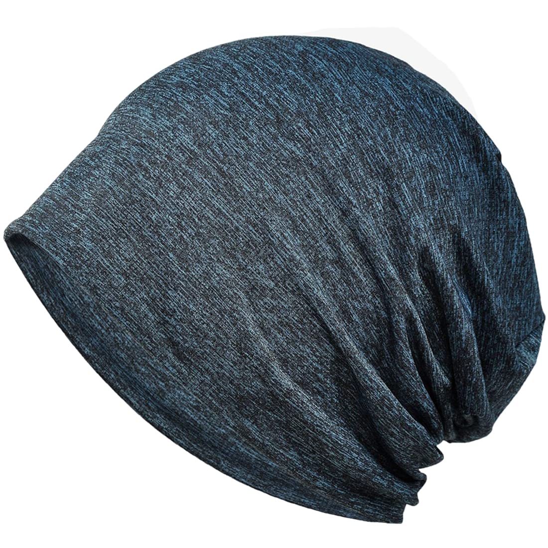 [Bafup] ニット帽 メンズ 夏【ひんやりとして冷たい感じ・冷感素材・優しい肌触り・吸汗速乾】夏用 帽ニット帽子 ケア帽 ニットキャップ ビーニー 薄手 通気性 蒸れない 大きい 肌に優しい ストレッチ性 柔らかい 男女兼用 (ネイビー, メッシュタイ