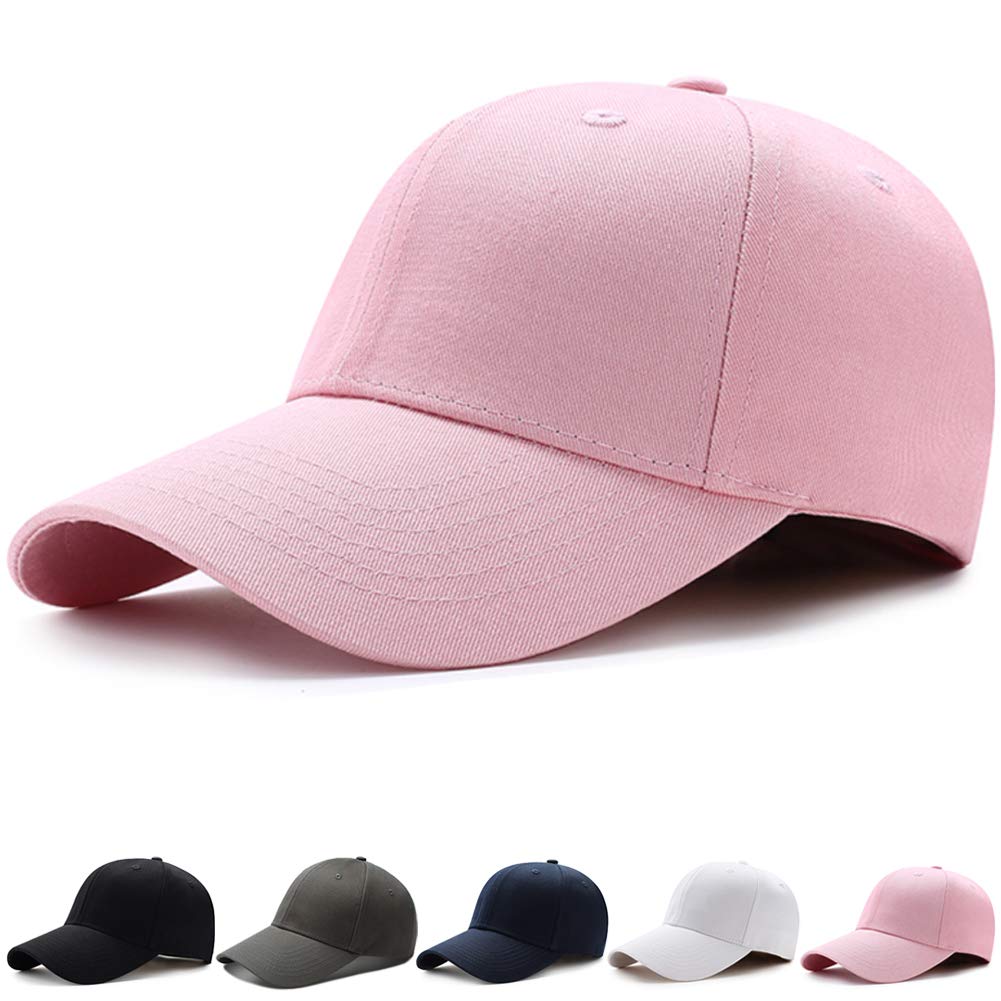 [Bafup] キャップ メンズ 昇級版 コットン100% 帽子【専門機関UPF50+測定合格】 無地 シンプル 野球帽 日よけ 紫外線対策 カジュアル ランニング 登山 釣り ゴルフ 運転 アウトドアなどに 調節可能(#08.ピンク)