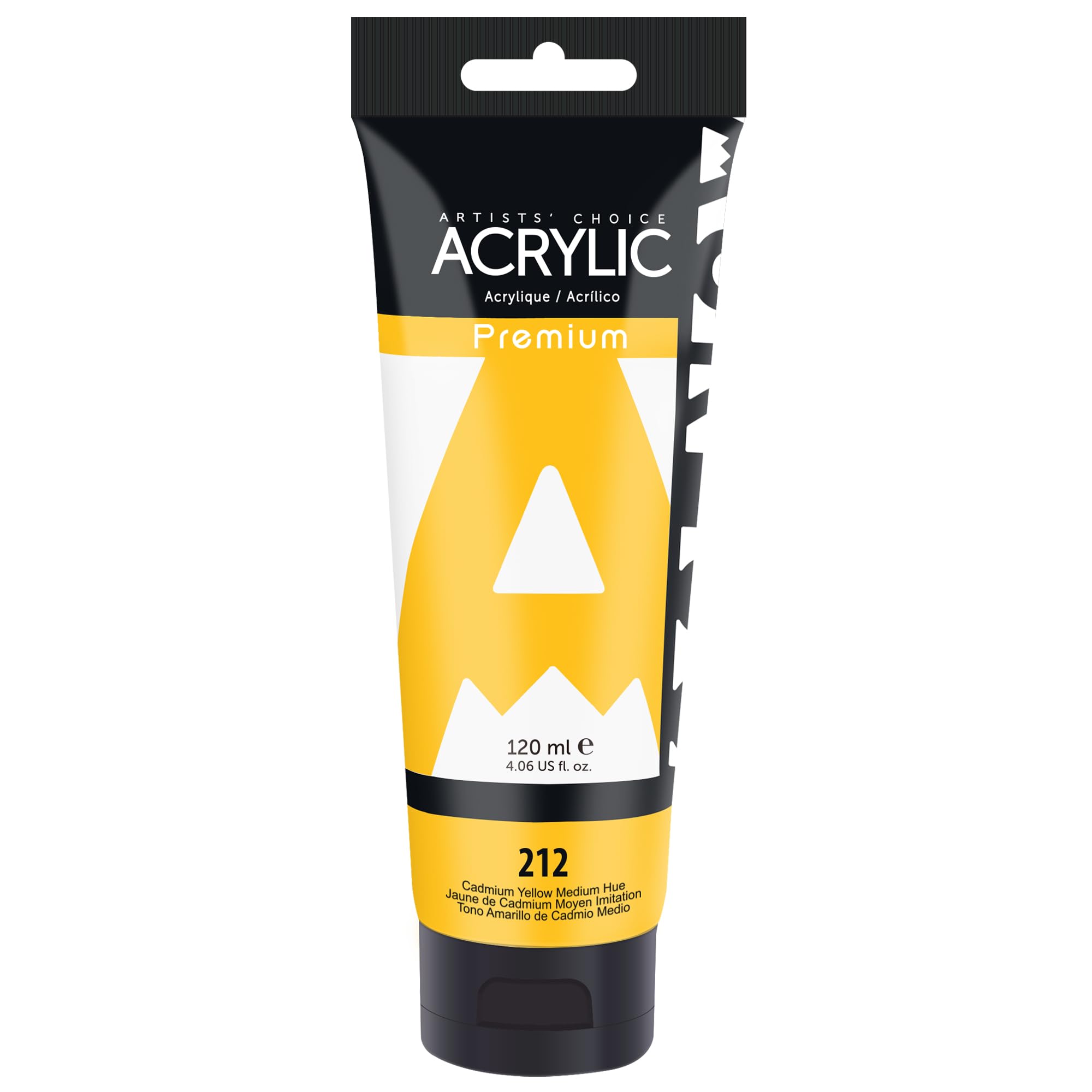 AUREUO アクリル絵の具 カドミウムイエロー ミディアム ヒュー 120mlチューブ - キャンバス、岩、木材、セラミック、布地用の無毒顔料 - 絵画愛好家...