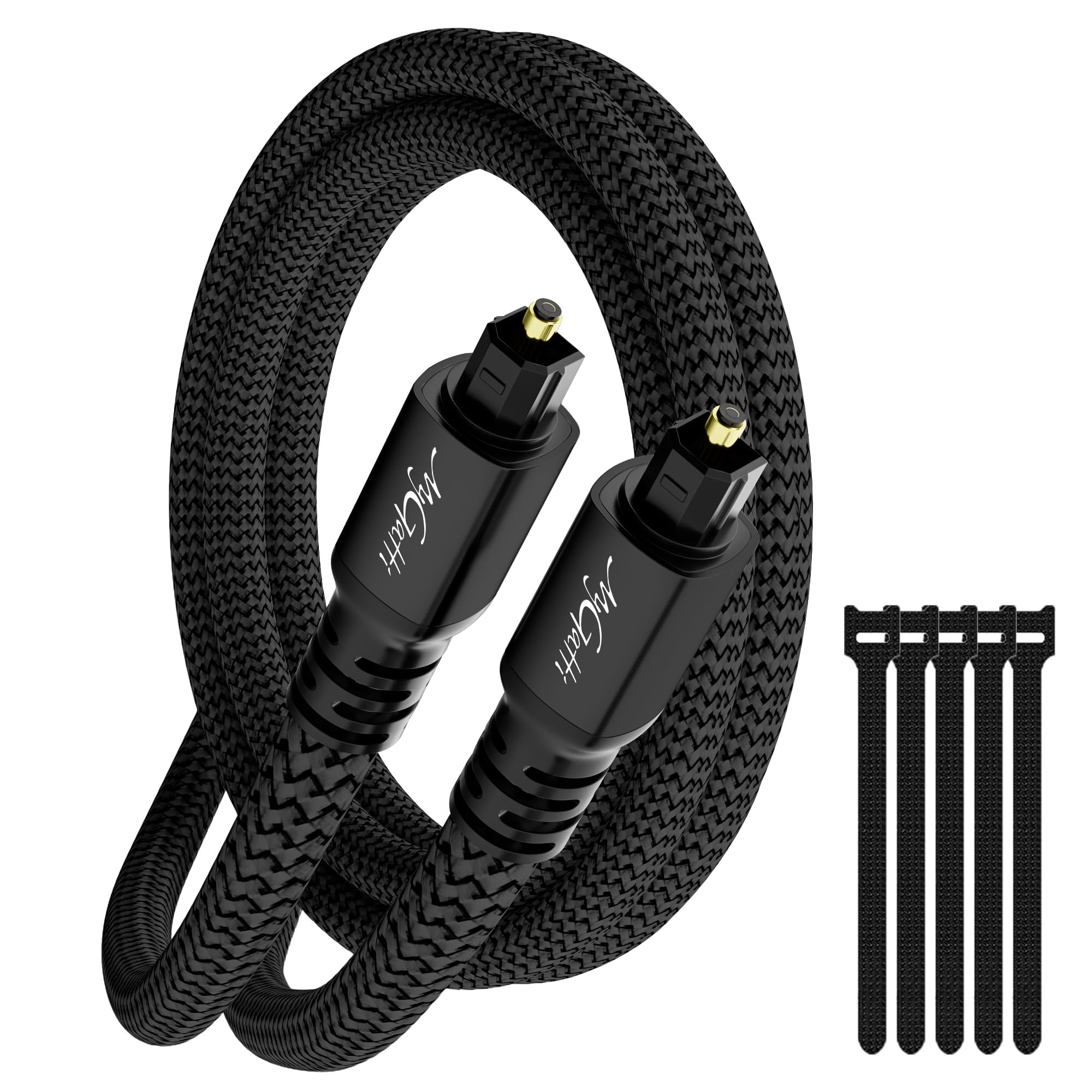 Rakuten - Toslink 光デジタルオーディオケーブル 1M コーナー型 S/PDIF OPTICAL音声ケーブル 金メッキコネクタ Hi-Fi 光同軸スピーカー線 ホームシアター、サウンドバー、テレビ、DVD/CDプレーヤー、ゲームコンソールなどに対応 黒