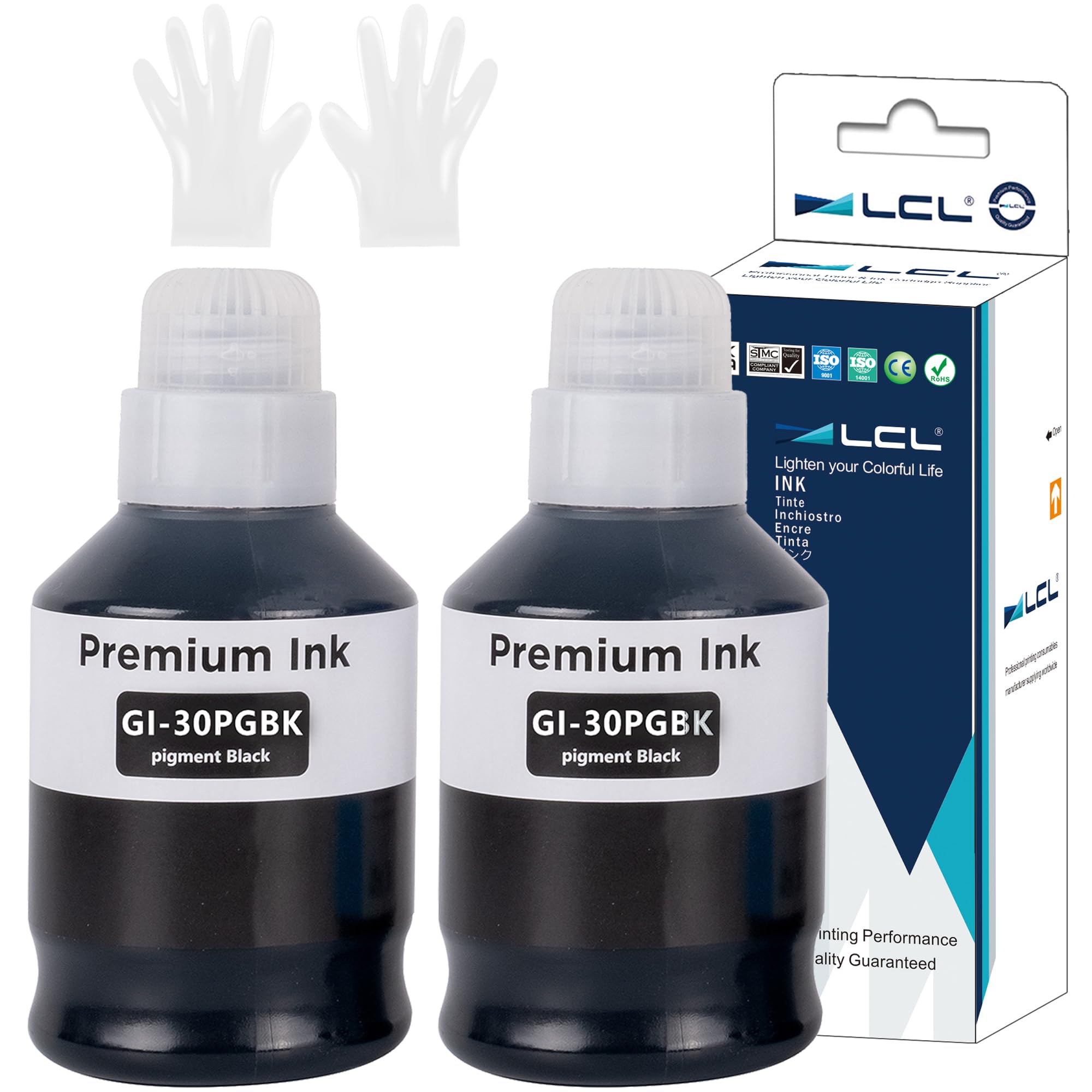 Rakuten - LCL Canon用 キャノン用 GI-30 GI-30PGBK GI-30BK （2パック ブラック 顔料 170ML） 互換インクボトル 対応機種：GM2030/GM4030/G5030/G6030/G7030