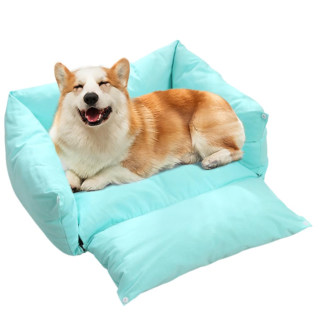 Rakuten - Bidasonペット ベッド クッション 猫 ソファー 犬 2way使える 顎のせ ふわふわ 柔らか 可愛い 取り外し可能 コットン 通気 滑り止め 寝床 洗える 小型犬 猫ハウス ペット用品 通年