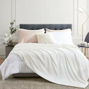 Hansleep 毛布 もうふ 夏用 ダブル ブランケット 大きめ 200x220cm 大判 ホワイト マイクロファイバー 柔らかく 肌触り フランネル 洗える 軽量 静電防止 四季適用 (200x220,ホワイト)