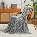 Hansleep 毛布 シングル 冬用 暖かい ブランケット 100x140cm グレー 柔らかい ふわふわ もこもこ 洗える 静電防止 四季適用 (100x140,グレー)