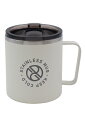OGR マグカップ 350ml フタ付き ステンレス 真空 保温 保冷 アイボリー