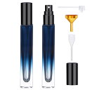 Segbeauty アトマイザー 10ml 2個入り プッシュ式 詰め替え 漏れない ミニボトル スプレーボトル クイック 香水噴霧器 携帯用 詰め替え容器 液漏れ防止 持ち込み可能 通勤 香水スプレー 【10ml ブルー グラデーション】