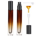 Segbeauty アトマイザー 10ml 2個入り プッシュ式 詰め替え 漏れない ミニボトル スプレーボトル クイック 香水噴霧器 携帯用 詰め替え容器 液漏れ防止 持ち込み可能 通勤 香水スプレー 【10ml 茶色 グラデーション】